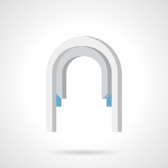 Arcade of arches flat color vector icon