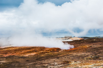 Fototapeta na wymiar Gunnuhver geothermal area in Iceland