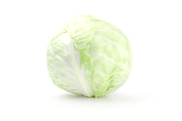 Fresh cabbage isolated on a white background