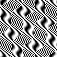 Vector seamless texture. Modern geometric background. Repeating pattern with wavy lines.