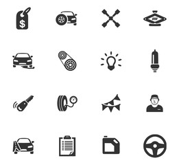 Car service icon set