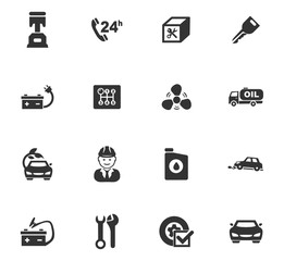 Car service icon set