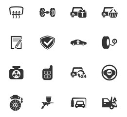 Car service icon set