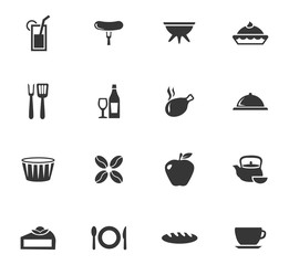 Vector food icons set