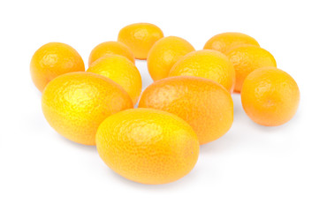 Kumquats isolated on white background cutout