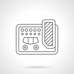 Guitar multi effects flat line vector icon