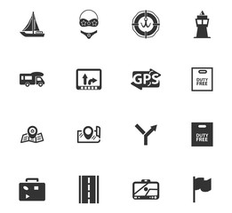 Travel icons set