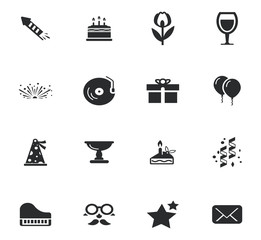 Party time icons set