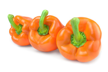 Sweet red pepper isolated on white background cutout