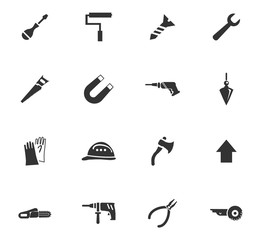 Construction and repair icons set