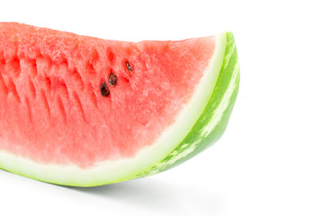 Slice of watermelon on white background