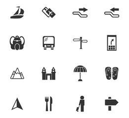 Travel icons set