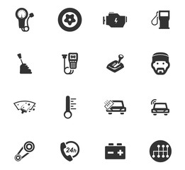 Car service icons set