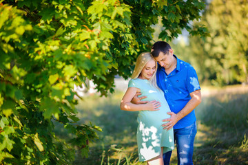 happy young couple waiting for the child's birth