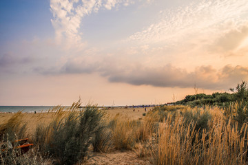 Abendstimmung am Strand, Cavallino, Italien