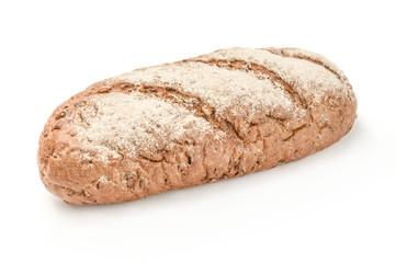 Fresh bread on a white background