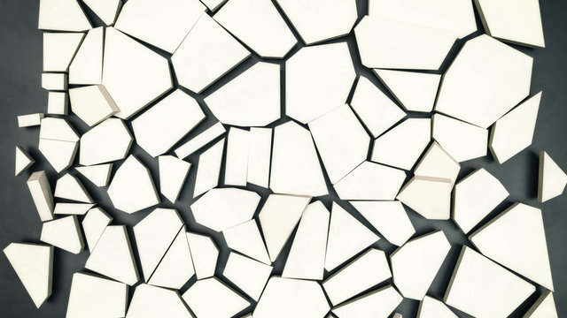 Cracked Surface Of The Ice Floes