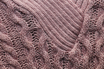The texture of wool with unusual patterns