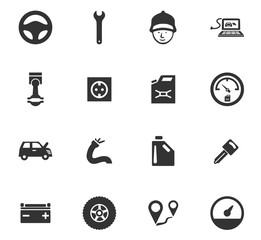 Car service icon set