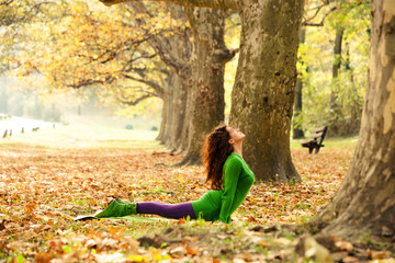 woman practice yoga outdoor