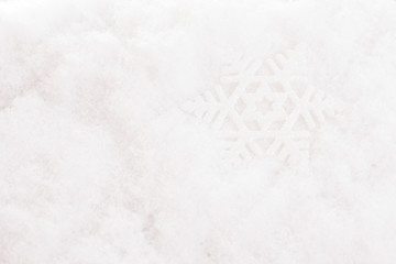 Weißer Stern im Schnee