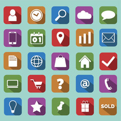 Flat Icons Set - ecommerce