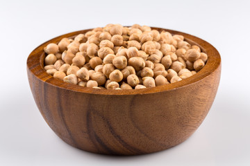 chick pea on white background