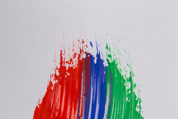 Acrylic paint colorful brush strokes