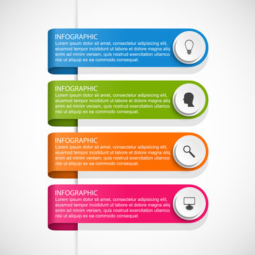 Infographic template for business presentations or information banner.