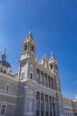 Fototapeta na wymiar Church Santa Maria la Real de La Almudena in Madrid, Spain
