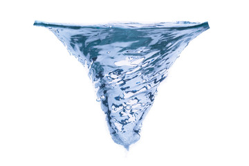Swirl of water on white isolate