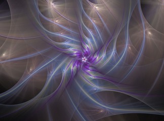 abstract fluffy fractal flower computer generated image, background for text labels