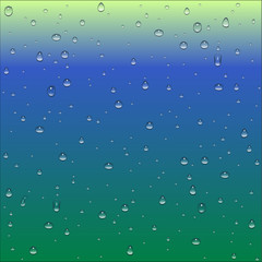 Abstract blue, green and yellow gradient background with clear w