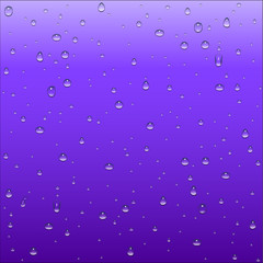 Abstract purple and blue gradient background with clear water dr