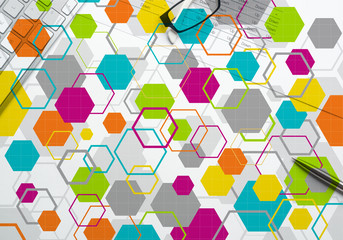 Colorful geometric backdrop