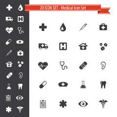 Medical Icons Set - 20 Icon Set