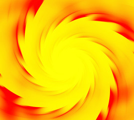 Yellow and red abstract background. Spiral rays of sunflare. Sun - 125306743