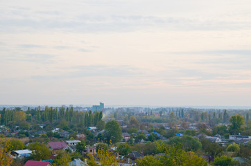 View on a city Kremenchug on autumn