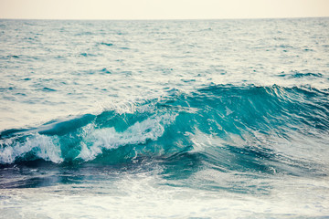 Naklejka na ściany i meble Beautiful Blue Ocean Wave