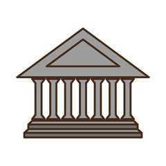 columns building isolated icon vector illustration design