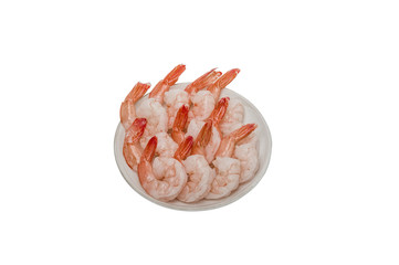 peeled prawns on a plate
