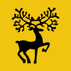 Deer silhouette illustration