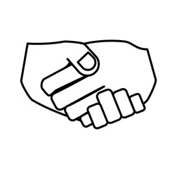 hand shake isolated icon vector illustration design