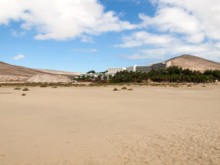 Beach Playa de Sotavento, Canary Island Fuerteventura, Spain