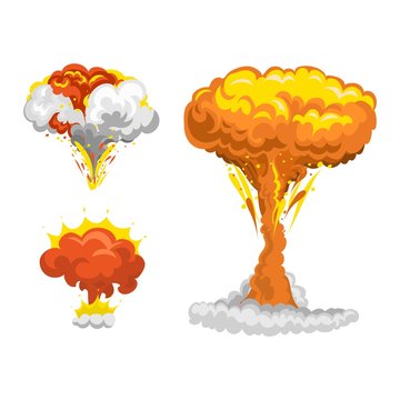 Bomb explosion effect vector