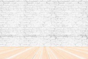 white brick wall texture background wooden floor loft