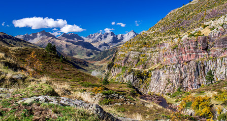 Autumn in the Pyrenees in Spain.