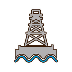 tower oil exploration industry vector illustration design