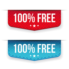 Hundred percent free  ribbon set