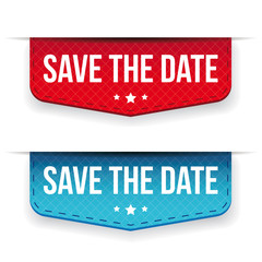 Save the Date ribbon vector